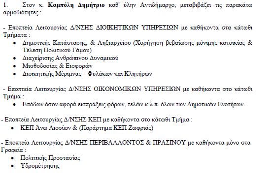 Ανακοινώθηκαν οι αντιδήμαρχοι του Δήμου Φυλής