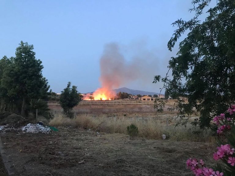 Άνω Λιόσια – Φωτιά πίσω από το κολυμβητήριο