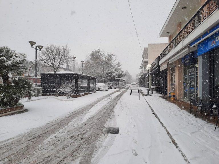 Άνω Λιόσια- Ασταμάτητο το χιόνι από το πρωί (pics&video)