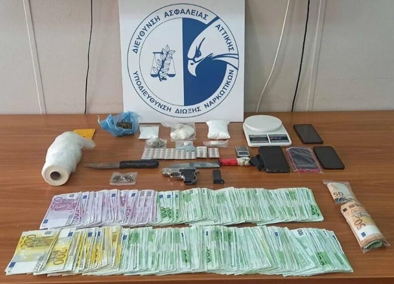 Συλλήψεις για ναρκωτικά σε σπίτια στα Άνω Λιόσια και στο Μεταξουργείο – Κατασχέθηκαν ουσίες και μετρητά