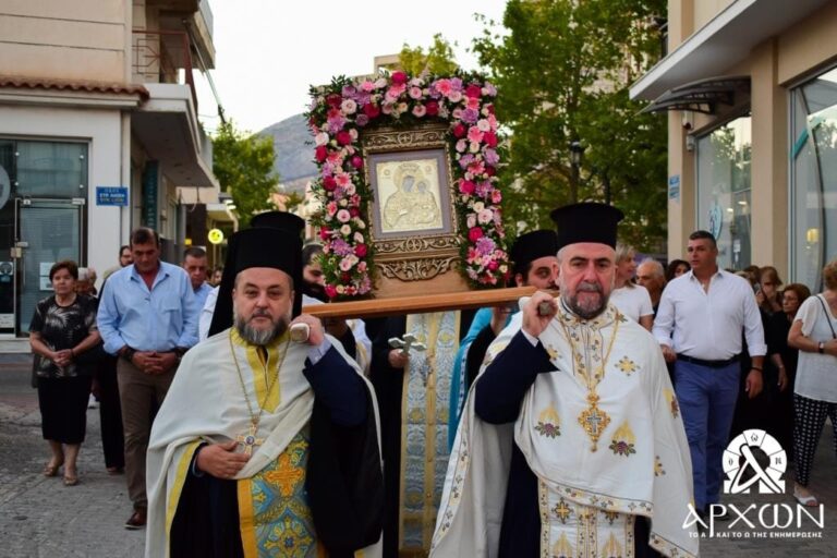 Μεγαλοπρεπής Λιτάνευση της Αγίας Ελεούσας στα Άνω Λιόσια παρόντος του Δημάρχου Φυλής Χρήστου Παππού